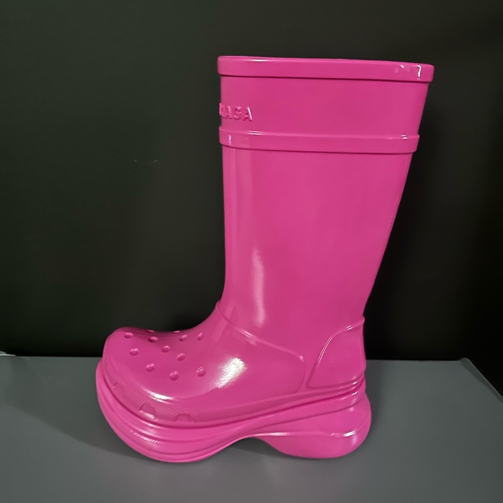 Balenciaga Fuchsia Rain Boots
